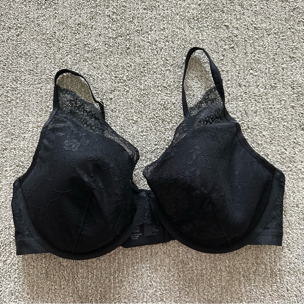 Soma Lightest Lift Plunge Lace Bra Black Size 38DD‎